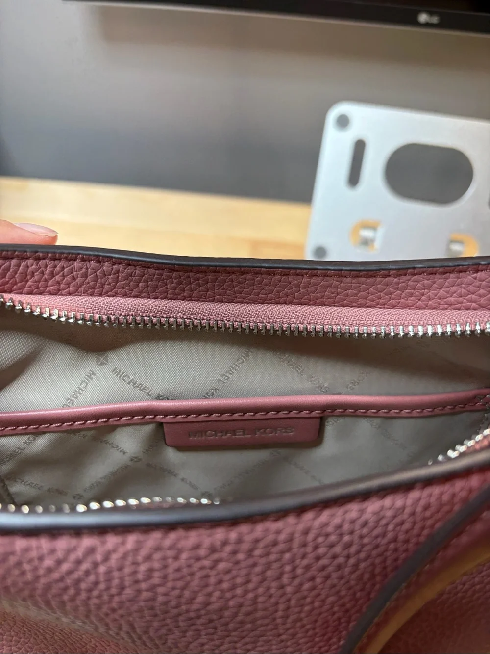 Michael Kors Kensington Dusty Rose Pebbled Leather Crossbody